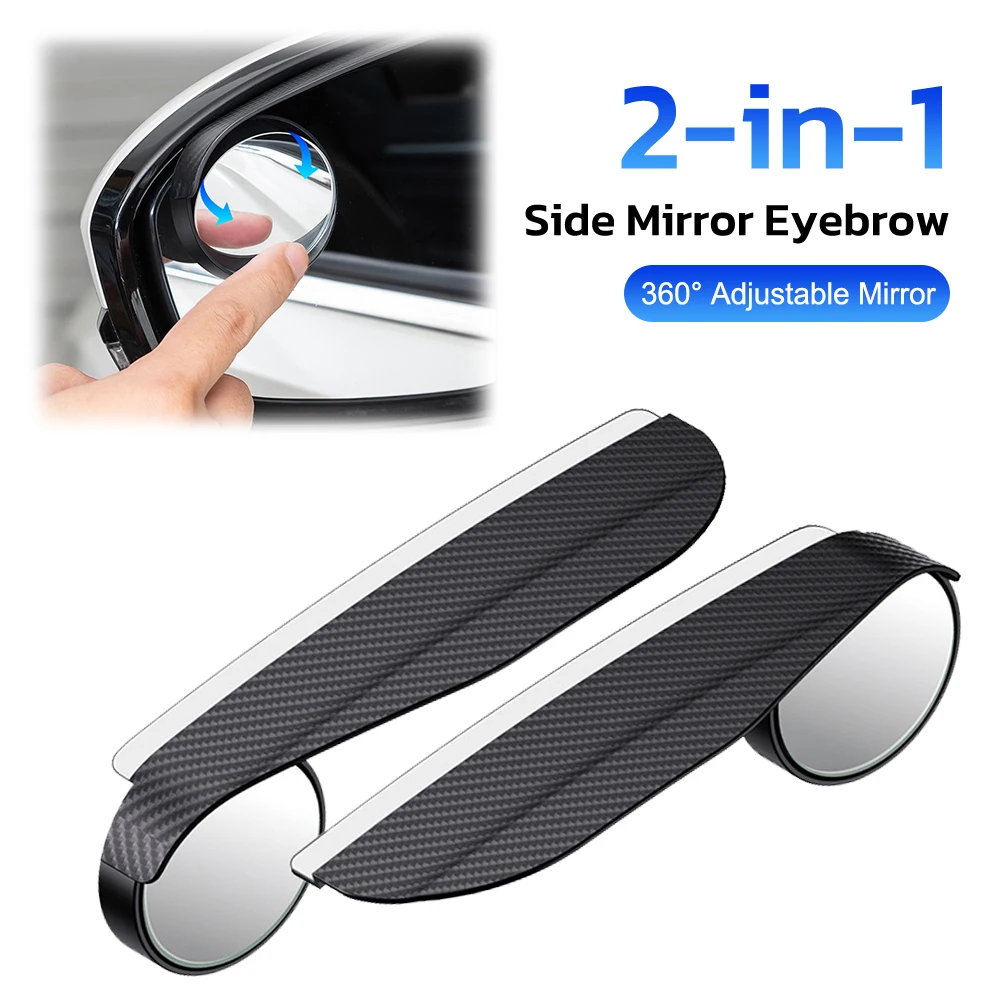 2 In 1 Car Side Mirror Rain Eyebrow with Blind Spot Mirror Carbon Fiber Car Rain Visor Guard 360° Adjustable with Self-Adhesive
2 In 1 Car Side Mirror Rain Eyebrow with Blind Spot Mirror Carbon Fiber Car Rain Visor Guard 360° Adjustable with Self-Adhesive