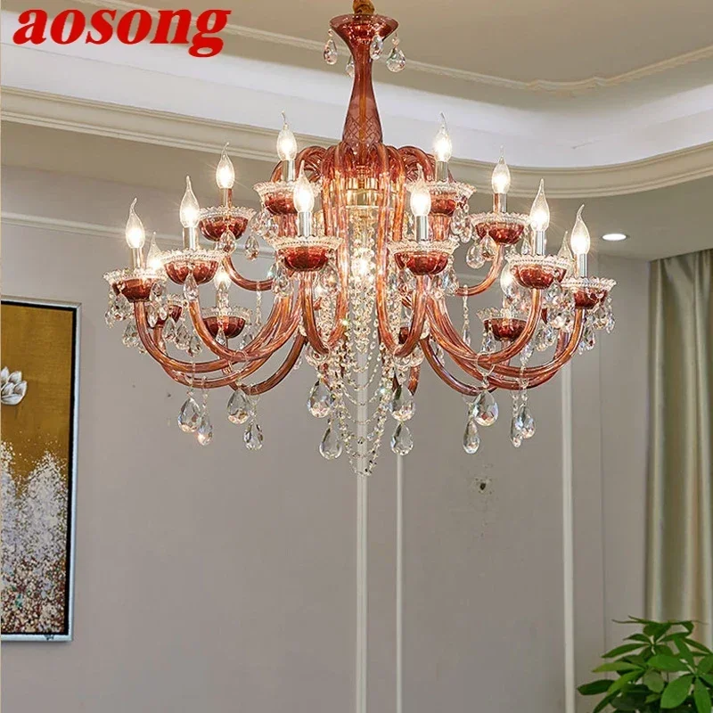 AOSONG Luxurious Style Crystal Pendant Lamp European Candle Lamp Art Living Room Restaurant Bedroom Villa Chandelier
AOSONG Luxurious Style Crystal Pendant Lamp European Candle Lamp Art Living Room Restaurant Bedroom Villa Chandelier