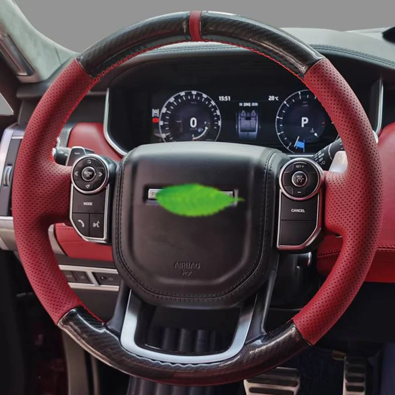 Customized Hand-Stitched Non-Slip Carbon Fiber Leather Car Steering Wheel Cover For Land Rover Range Rover Sport 2014-2017
Customized Hand-Stitched Non-Slip Carbon Fiber Leather Car Steering Wheel Cover For Land Rover Range Rover Sport 2014-2017