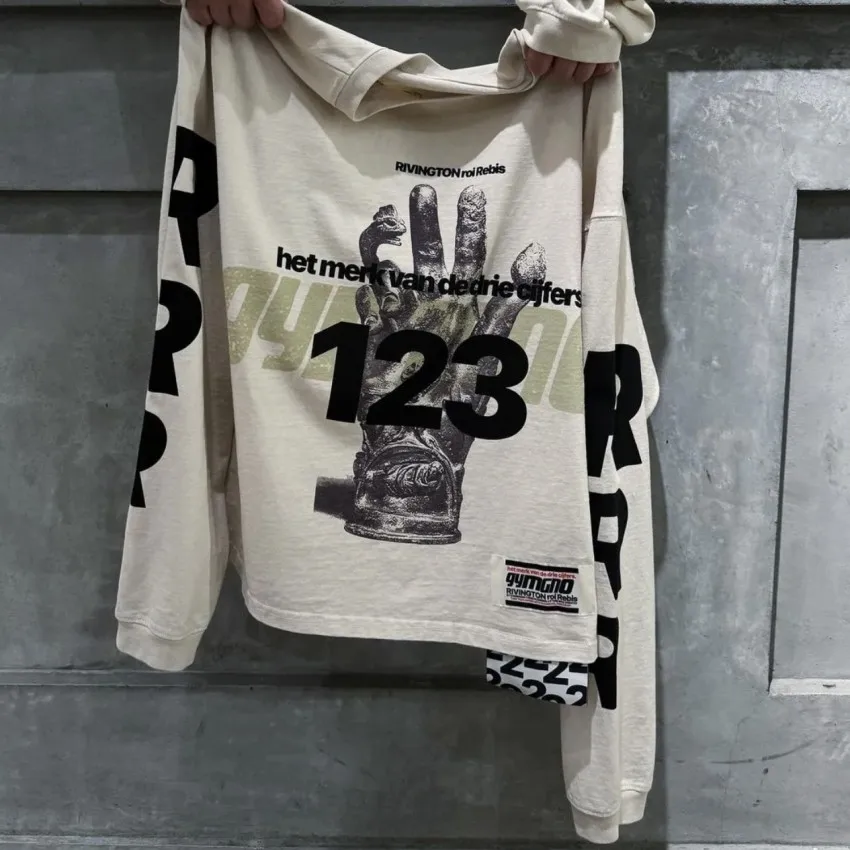 Men Women Best Quality RRR 123 Tops Tee T Shirt Washed RRR-123 Palm Graffiti Printing Long Sleeves T-shirt
Men Women Best Quality RRR 123 Tops Tee T Shirt Washed RRR-123 Palm Graffiti Printing Long Sleeves T-shirt
