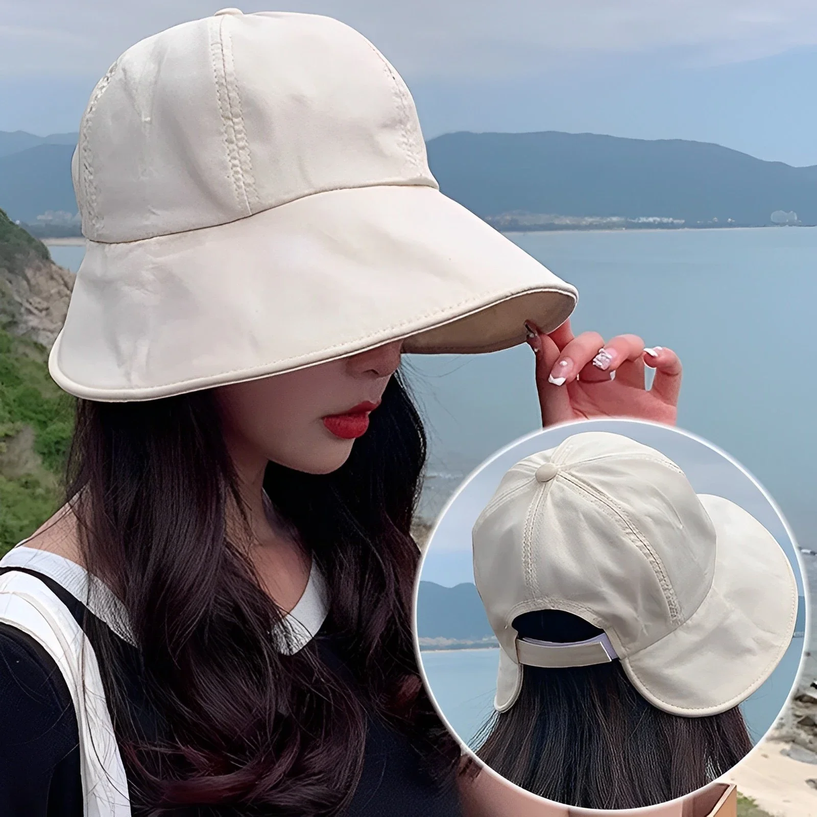Korean Version Foldable Dome Sunshade Bucket Hat Female Summer Travel Beach Sunscreen Hat Velcro Adjustable Big Brim Basin Hat
Korean Version Foldable Dome Sunshade Bucket Hat Female Summer Travel Beach Sunscreen Hat Velcro Adjustable Big Brim Basin Hat