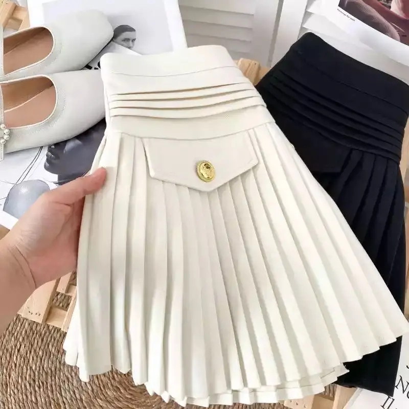 Mujer Faldas Slim Empire Waist Black Pleated Mini Skirt Women Knee Wild 2023 Spring Elegant Sexy Woolen Y2k Short Skirt S9502
Mujer Faldas Slim Empire Waist Black Pleated Mini Skirt Women Knee Wild 2023 Spring Elegant Sexy Woolen Y2k Short Skirt S9502