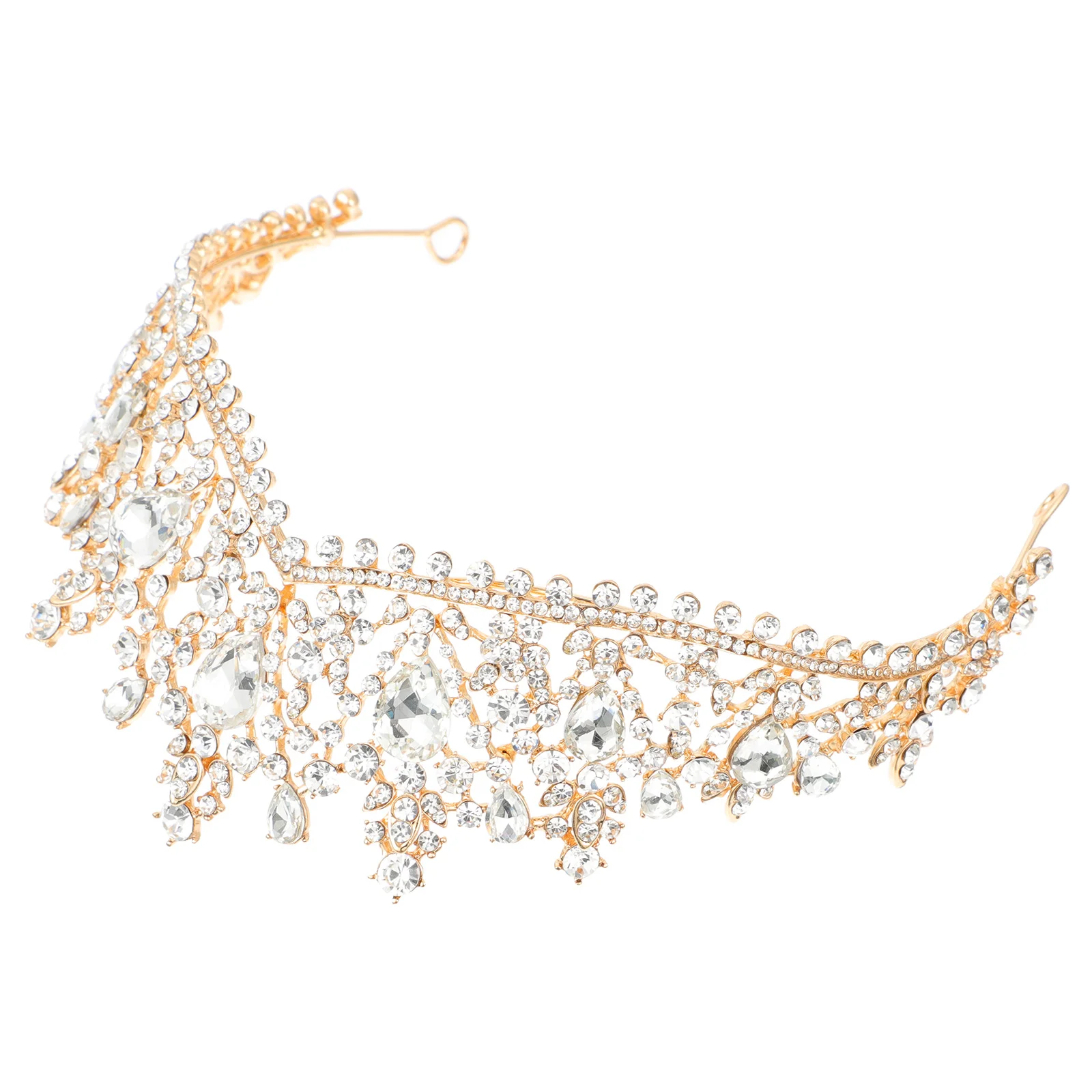 1PC Large Crown with Comb Alloy Rhinestone Crown Elegant Headdress for Woman Girl (Golden and White Rhinestone)
1PC Large Crown with Comb Alloy Rhinestone Crown Elegant Headdress for Woman Girl (Golden and White Rhinestone)