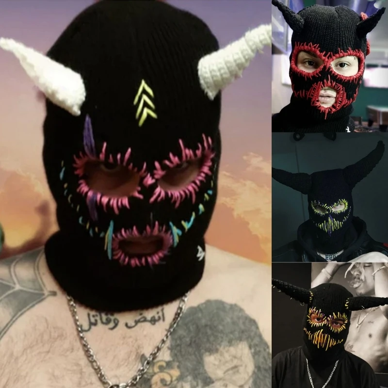 Women Knitted Caps with Devil Horns Halloween Horror Beanie Winter Warm Knitting Hat Knit Hat Ski Mask for Teenagers
Women Knitted Caps with Devil Horns Halloween Horror Beanie Winter Warm Knitting Hat Knit Hat Ski Mask for Teenagers