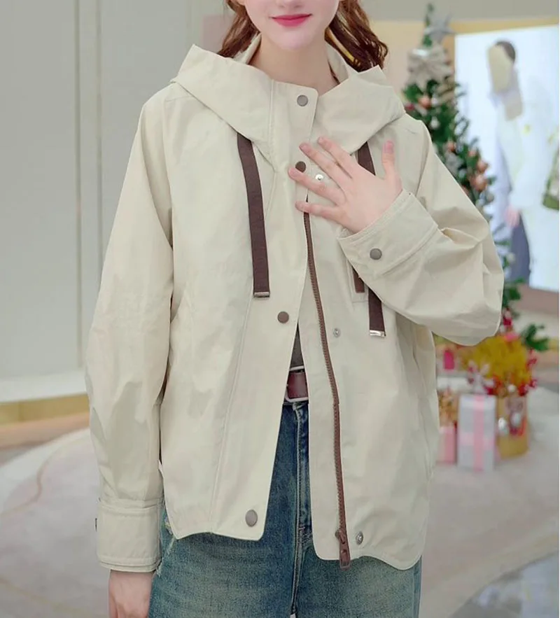 Autumn Hooded Jackets Female Korean Loose Outwear Casual Coat For Women Long Sleeve All Match Women Windbreaker Jacket
Autumn Hooded Jackets Female Korean Loose Outwear Casual Coat For Women Long Sleeve All Match Women Windbreaker Jacket
