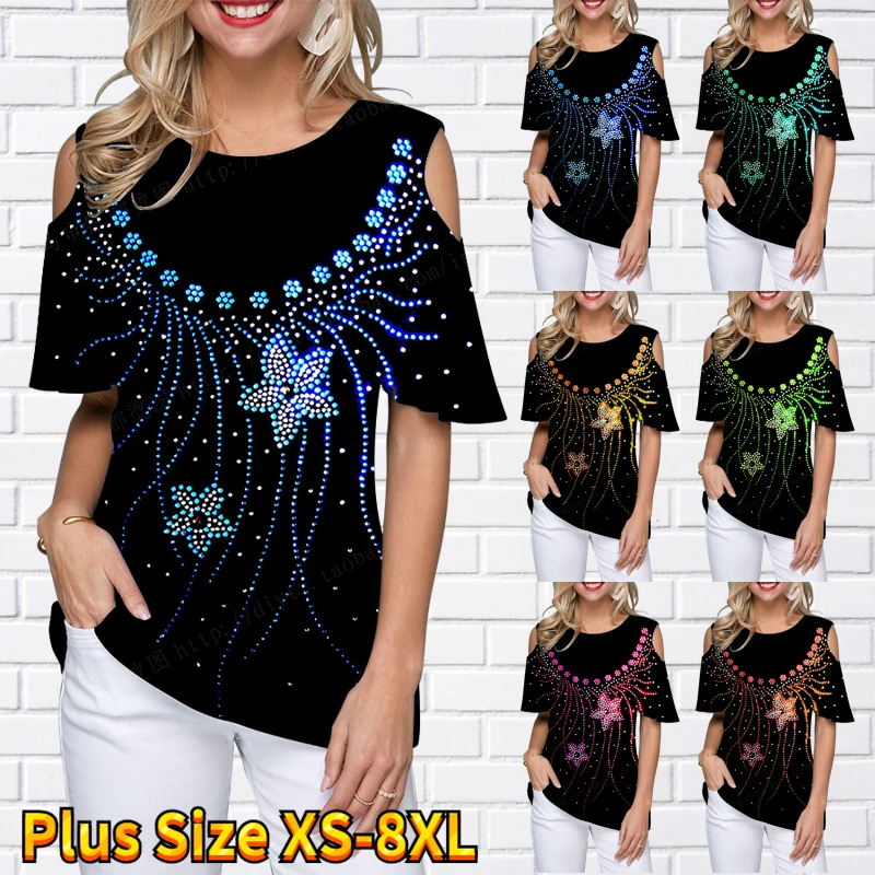 2023 Summer Sexy New Design Printed Clothes Women Retro Off-the-shoulder Pullover Tee Shirt Short Sleeve Elegant Top Round Neck
2023 Summer Sexy New Design Printed Clothes Women Retro Off-the-shoulder Pullover Tee Shirt Short Sleeve Elegant Top Round Neck