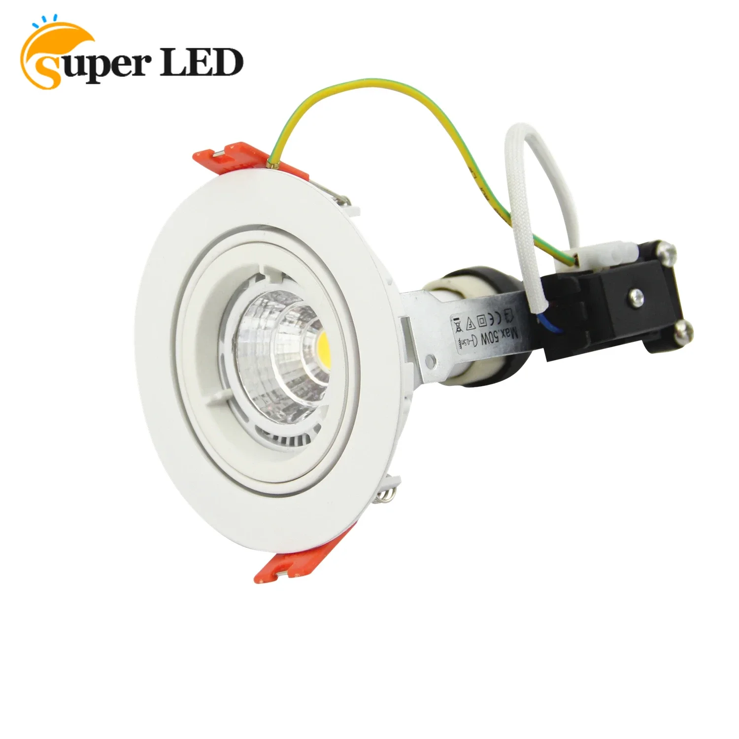 

GU10 MR16 Black White LED Eyeball Casing Fixture Downlight Single Head LED Spotlight Casing Fitting Frame