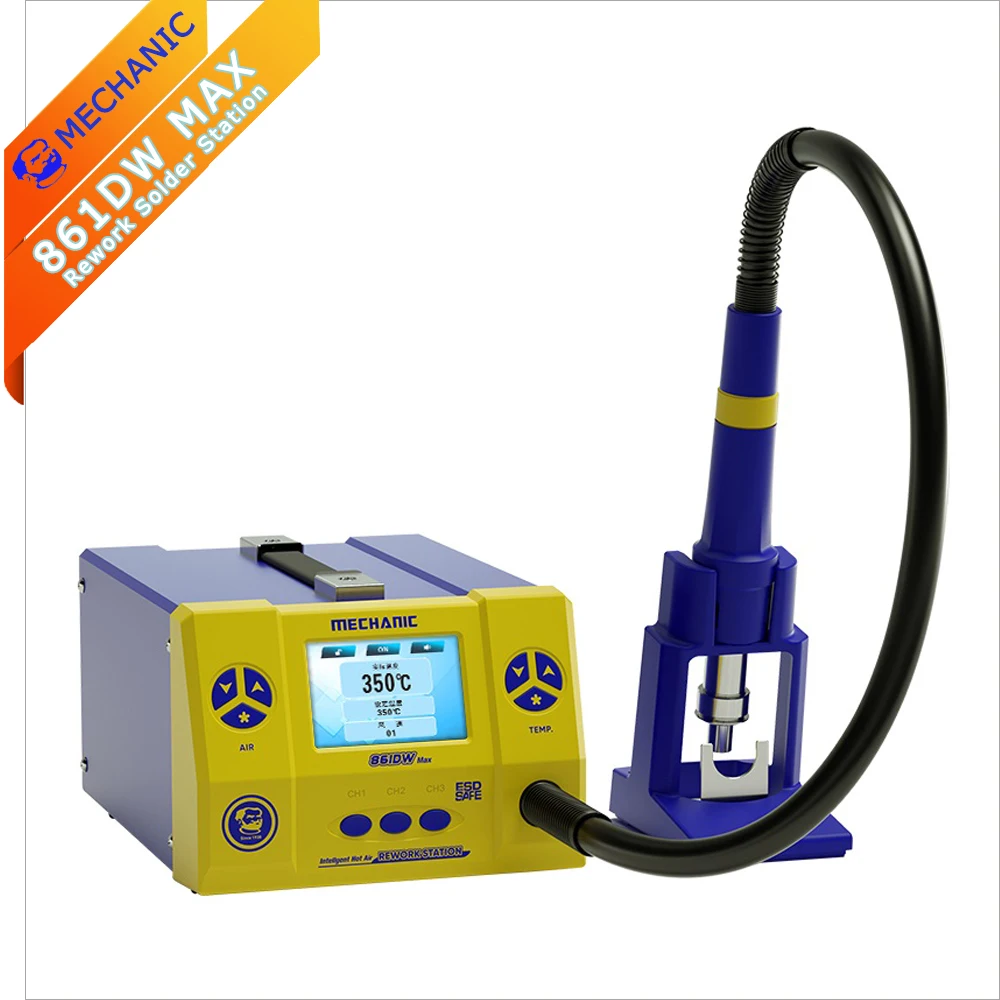 Soldering Hot Air Gun MECHANIC 861DW Max for Phone Motherboard PCB Welding Desoldering Station HD LCD Twin Turbo Repair Tool
Soldering Hot Air Gun MECHANIC 861DW Max for Phone Motherboard PCB Welding Desoldering Station HD LCD Twin Turbo Repair Tool
