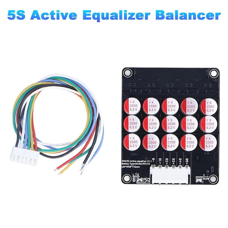 5S Active Equalizer Balancer Lifepo4 / Lipo/ LTO Battery Energy Equalization Capacitor BMS Board
5S Active Equalizer Balancer Lifepo4 / Lipo/ LTO Battery Energy Equalization Capacitor BMS Board