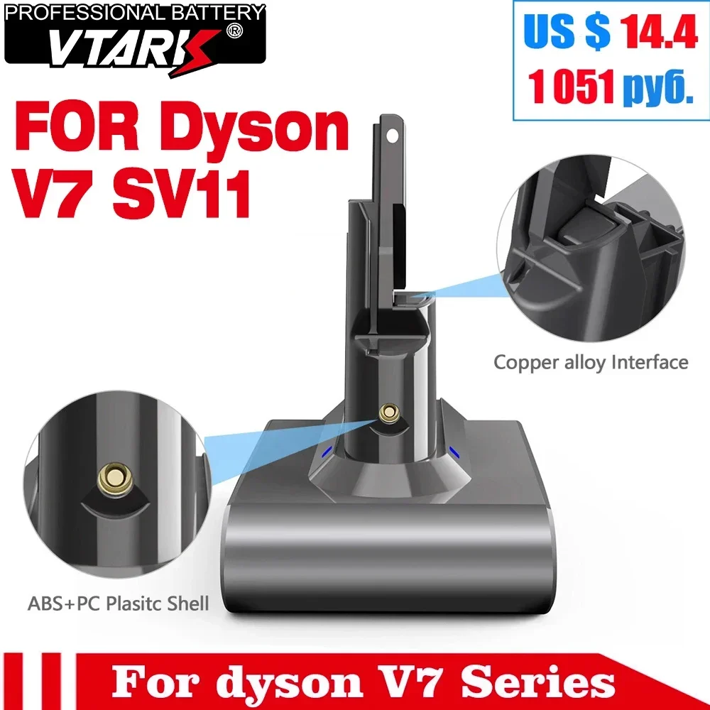 

NEW 12800mAh Vacuum Cleaner Battery for dyson v7 battery SV11 Series V7 FLUFFY Animal Rechargeable Bateria for dyson battery