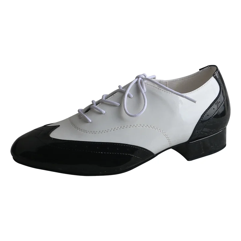 Venus Lure Customized Black and White Dance Shoes Men Shiny Leather Suede Soft Sole 2CM Heel
Venus Lure Customized Black and White Dance Shoes Men Shiny Leather Suede Soft Sole 2CM Heel