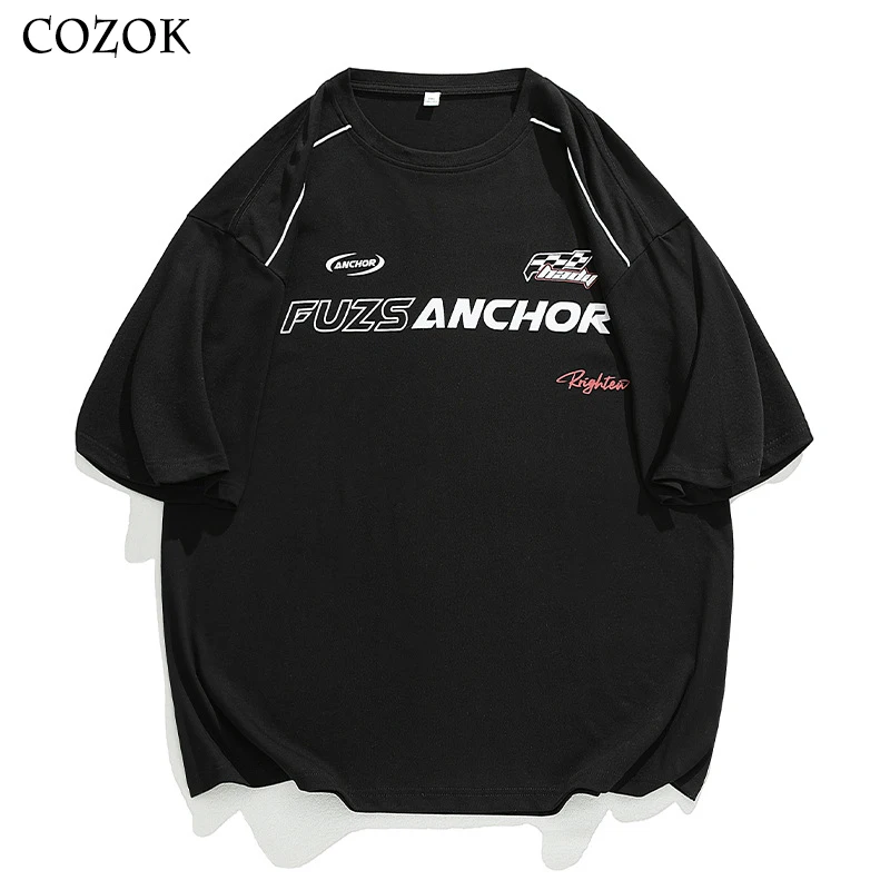 Men's Casual High Street Short Sleeve T-shirt Men's Summer New American Retro Loose Racing Elements Printed Cotton T Shirt Top
Men's Casual High Street Short Sleeve T-shirt Men's Summer New American Retro Loose Racing Elements Printed Cotton T Shirt Top