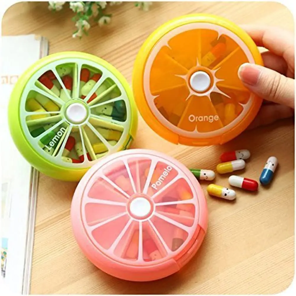1Pcs Round Pill Case Portable Pill Box Weekly Rotating Split Fruit Points Drug Carry With You Mini Medicine Boxs Travel Pillbox
1Pcs Round Pill Case Portable Pill Box Weekly Rotating Split Fruit Points Drug Carry With You Mini Medicine Boxs Travel Pillbox