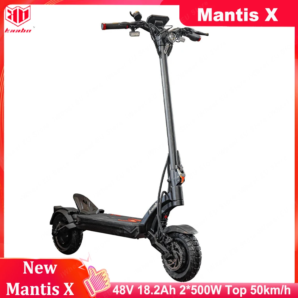 Новейший электронный скутер Kaabo Mantis X Plus, 48 В, 18,2 Ач, дисплей со средним креплением, USB-зарядка, передняя и задняя Регулируемая пружина, масляное Демпфирование
Новейший электронный скутер Kaabo Mantis X Plus, 48 В, 18,2 Ач, дисплей со средним креплением, USB-зарядка, передняя и задняя Регулируемая пружина, масляное Демпфирование