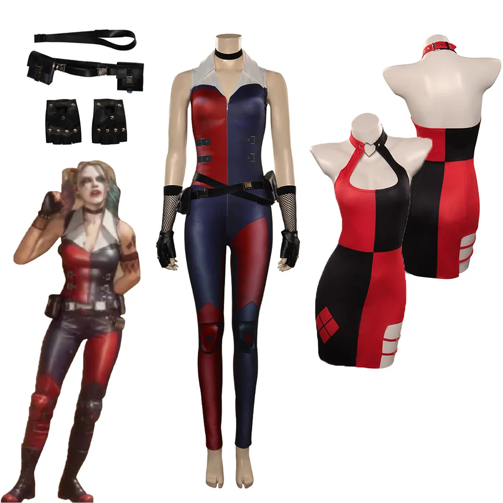 Mortal Cos Kombat Joker Harleen Cosplay Costume For Girls Female Jumpsuit Dress Halloween Carnival Party Role Play Disguise Suit
Mortal Cos Kombat Joker Harleen Cosplay Costume For Girls Female Jumpsuit Dress Halloween Carnival Party Role Play Disguise Suit