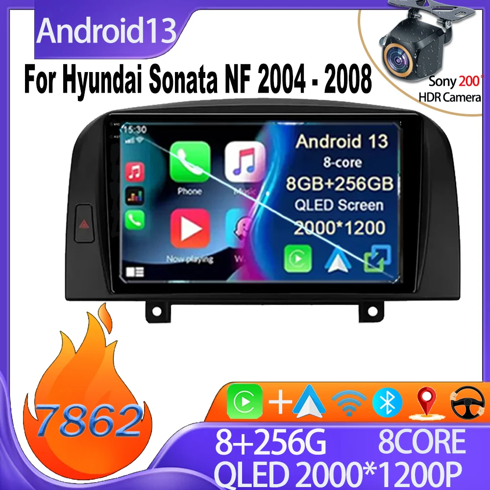 

Android 13 For Hyundai Sonata NF 2004 - 2008 Car Multimedia Player Touch Screen GPS Navigation Wireless Android Auto No 2din DVD