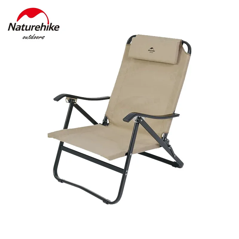 

Naturehike New-TY05 Leisure Fishing Chair Outdoor Folding Adjustable Backrest Deck Chair Aluminum Alloy Support With Pillow