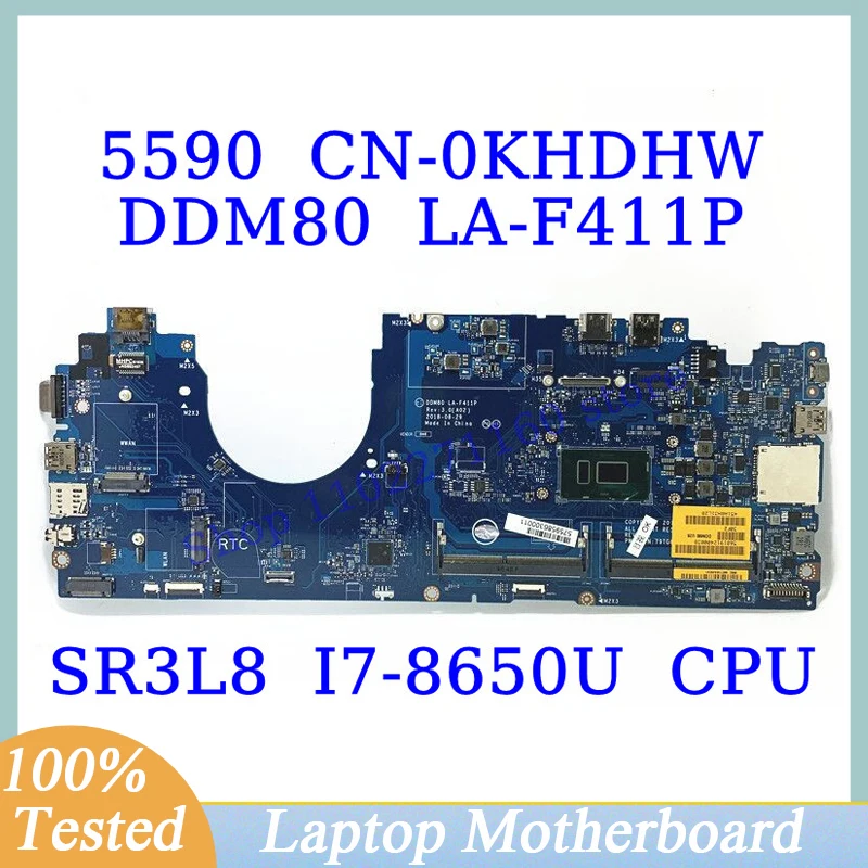 CN-0KHDHW 0KHDHW для DELL 5590 с процессором SR3L8 I7-8650U, материнская плата DDM80 LA-F411P, материнская плата ноутбука 100%, хорошо работает
CN-0KHDHW 0KHDHW для DELL 5590 с процессором SR3L8 I7-8650U, материнская плата DDM80 LA-F411P, материнская плата ноутбука 100%, хорошо работает