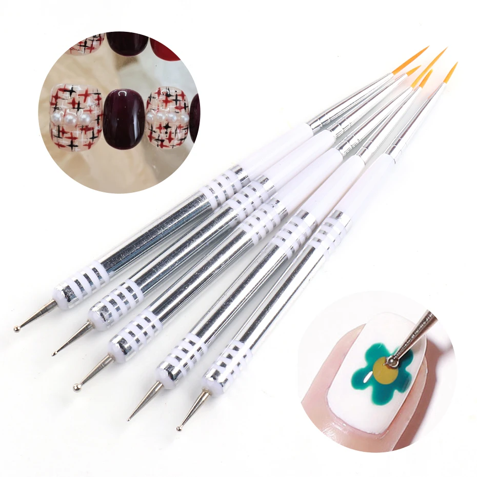 5pcs Nail Dotting Tools With Brushes Set Acrylic Powder Gel Gradient Painting Line Nail Art Equipment Manicure Tools Kit JIR25
5pcs Nail Dotting Tools With Brushes Set Acrylic Powder Gel Gradient Painting Line Nail Art Equipment Manicure Tools Kit JIR25