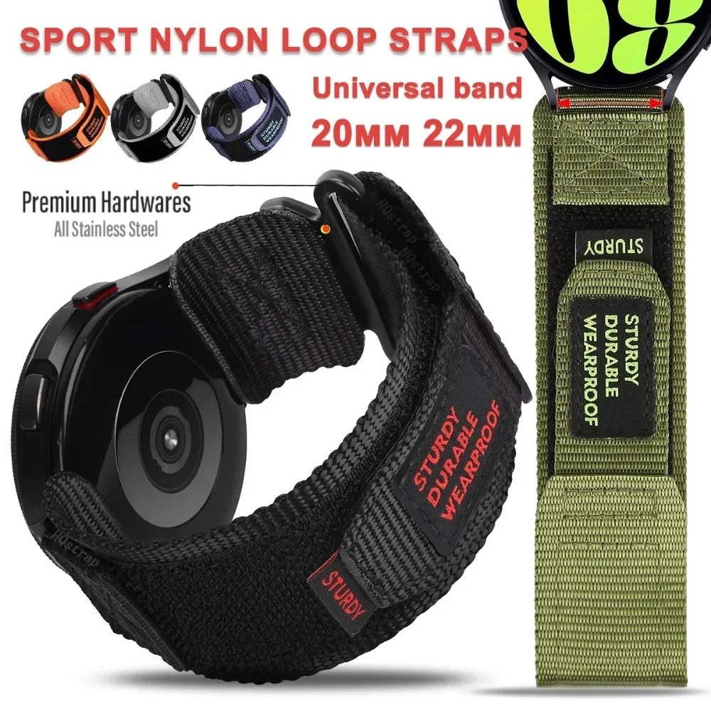 20mm 22mm Sport Nylon Loop Universal Strap for Samsung Watch 6 5 4 3 for Huawei Watch Band Replacement Belt for Amazfit Bracelet
20mm 22mm Sport Nylon Loop Universal Strap for Samsung Watch 6 5 4 3 for Huawei Watch Band Replacement Belt for Amazfit Bracelet