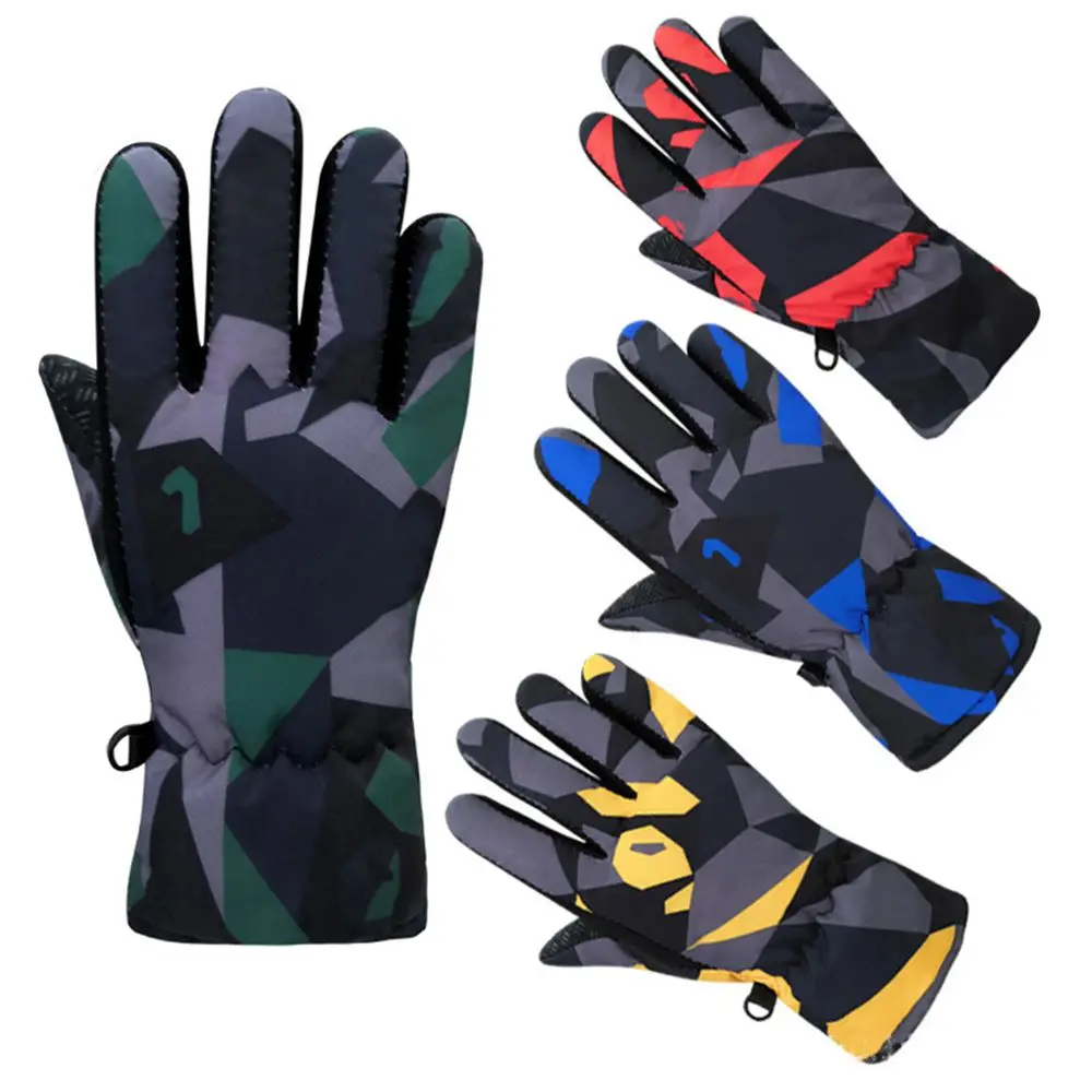 

New Fashion Winter Must Thicken Warm Non-slip Ski Gloves Long-sleeved Mitten Windproof Waterproof Snow Snowboard