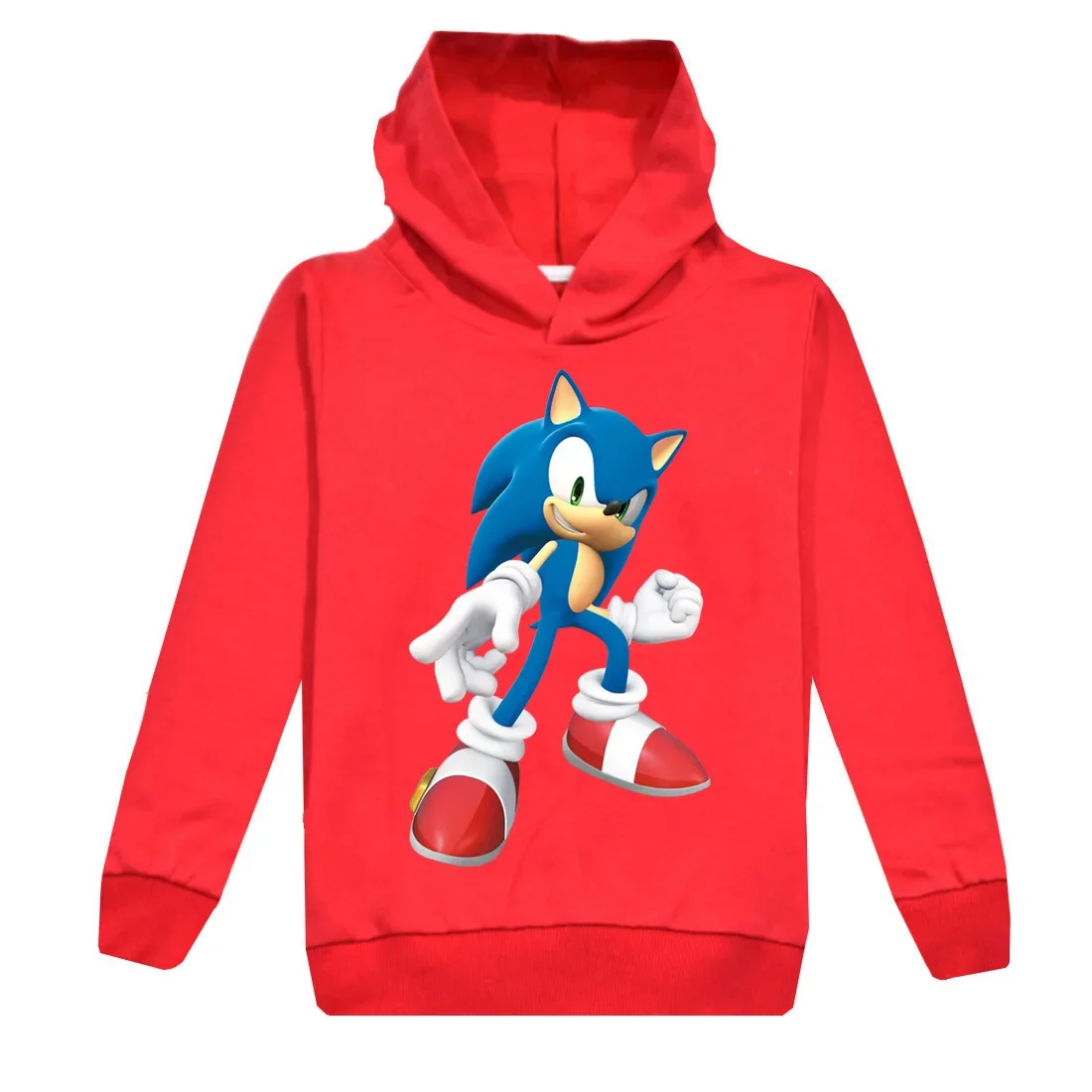 

Sonic The Hedgehog European and American Boys and Girls Hooded Top Long-sleeved Sweater Birthday Gift for Girls Kids Boys