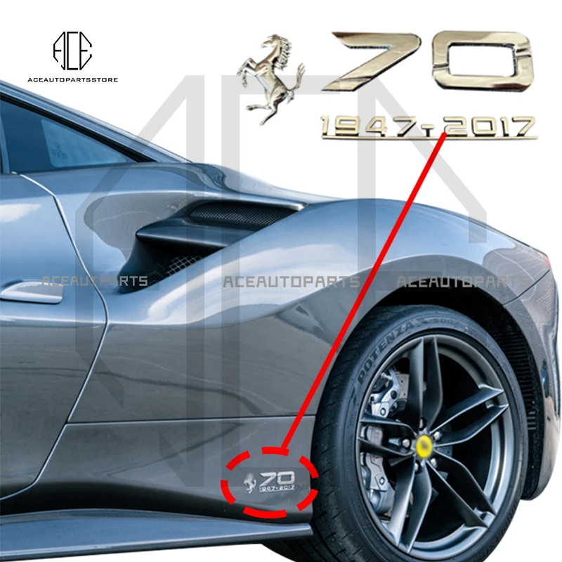 Car Silver Metal Stainless For Ferrari 458 488 F12 812 California 70th Anniversary Style Horse Badge Emblem 3D Metal Sticker
Car Silver Metal Stainless For Ferrari 458 488 F12 812 California 70th Anniversary Style Horse Badge Emblem 3D Metal Sticker