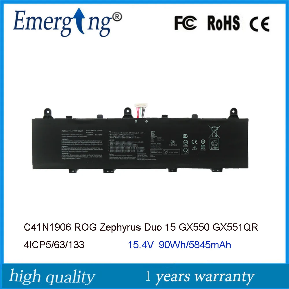 15,4 V 90Wh c41na6 Аккумулятор для ноутбука ASUS ROG Zephyrus Duo 15 GX550 GX550LWS GX550LXS GX551Q GX551QM GX551QR GX551QS
15,4 V 90Wh c41na6 Аккумулятор для ноутбука ASUS ROG Zephyrus Duo 15 GX550 GX550LWS GX550LXS GX551Q GX551QM GX551QR GX551QS