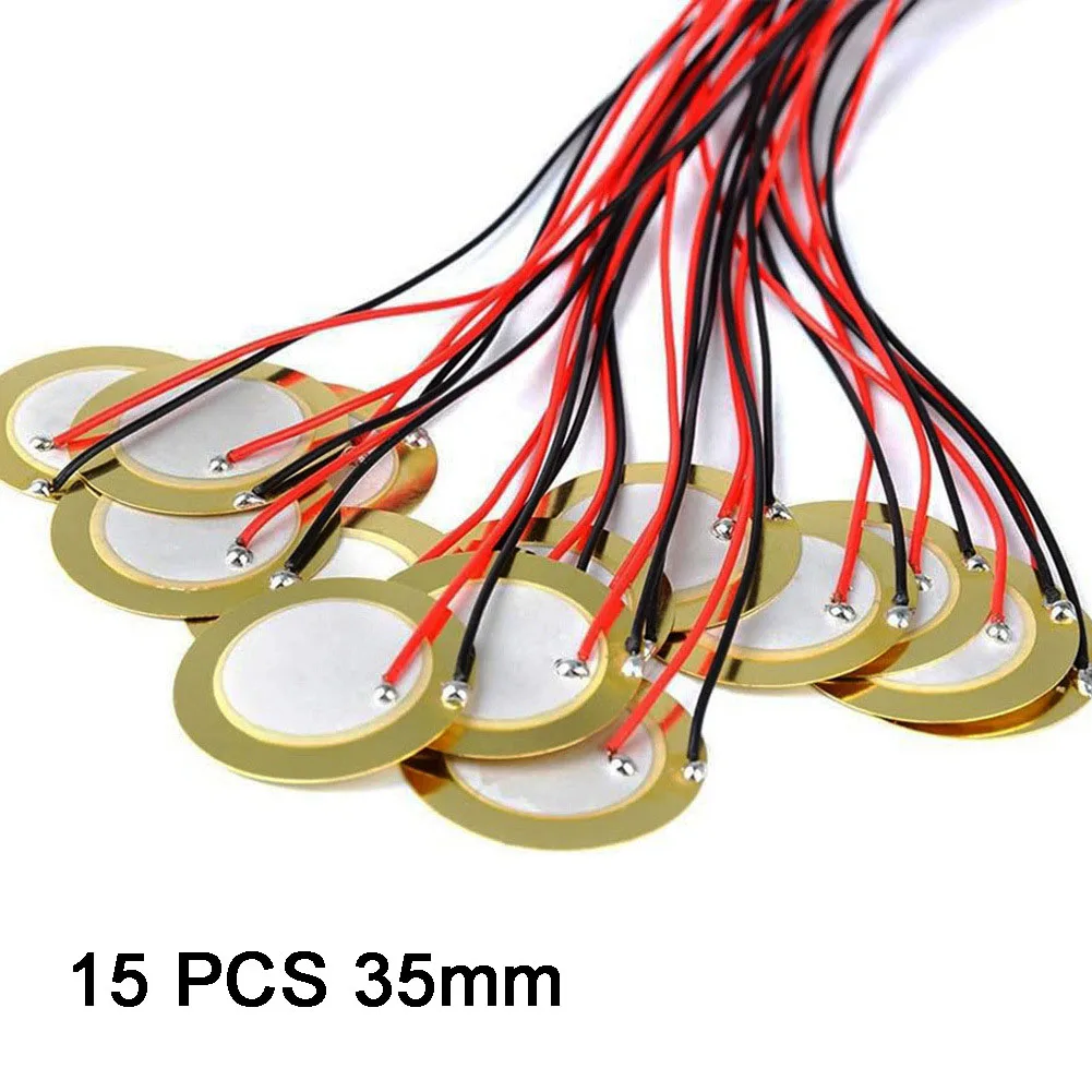 15 PCS 35mm Piezo Discs Transducer Mic Drum Guitar Trigger Acoustic Pickup Home-made Instruments Sound Vibration Detection
15 PCS 35mm Piezo Discs Transducer Mic Drum Guitar Trigger Acoustic Pickup Home-made Instruments Sound Vibration Detection