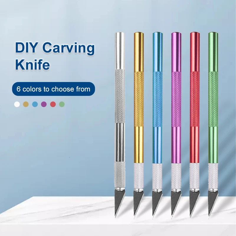 Colorful Aluminum Alloy Wood Cutter Knifes Carve Tool Sculpture Utility Engrave Sharp Metal Scalpel Woodcarve Blade
Colorful Aluminum Alloy Wood Cutter Knifes Carve Tool Sculpture Utility Engrave Sharp Metal Scalpel Woodcarve Blade