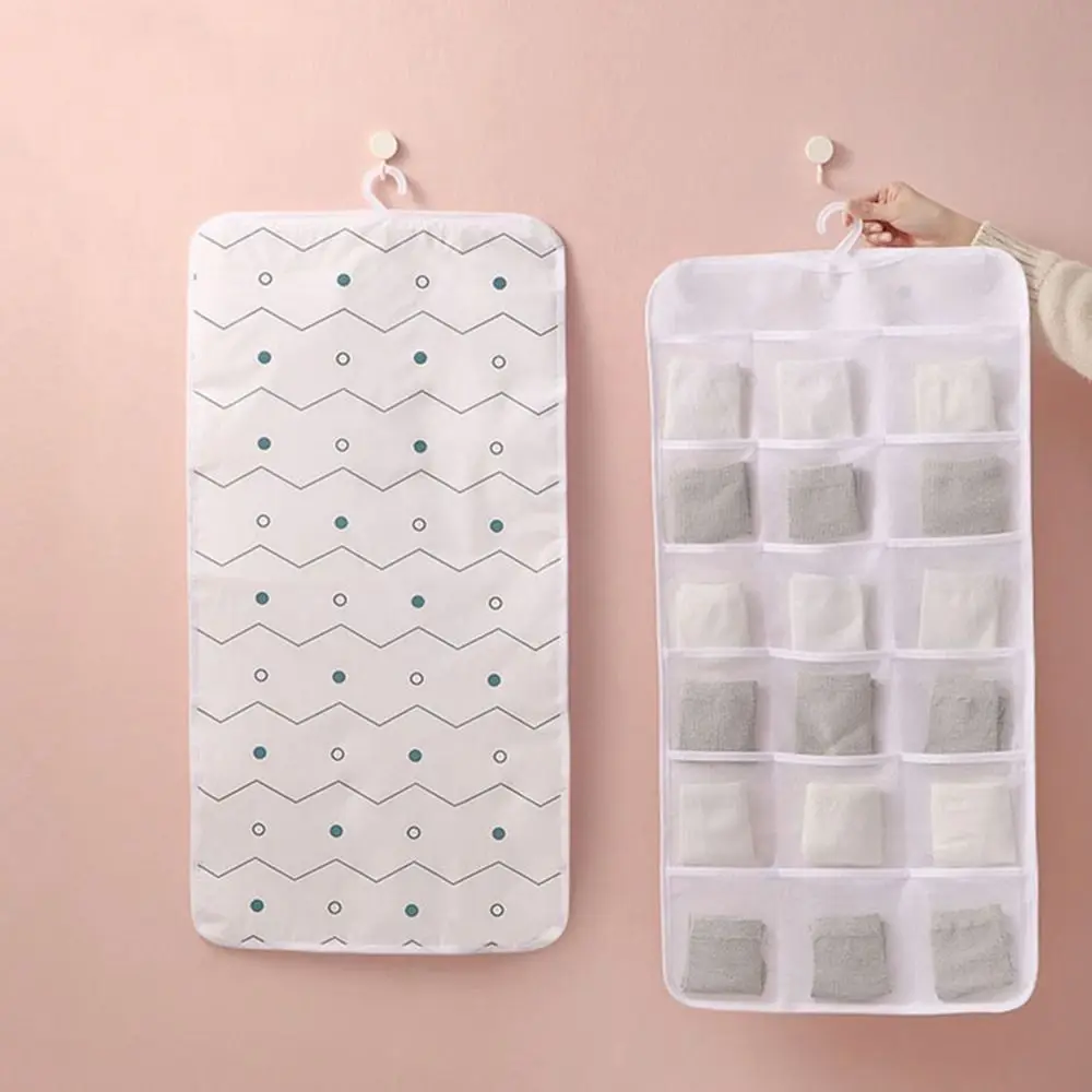 Foldable Underwear Hanging Bag with Mesh Pockets Wall-Mounted Underpants Socks Organizer 6/12/18 Grids Closet Hanging Organizer
Foldable Underwear Hanging Bag with Mesh Pockets Wall-Mounted Underpants Socks Organizer 6/12/18 Grids Closet Hanging Organizer