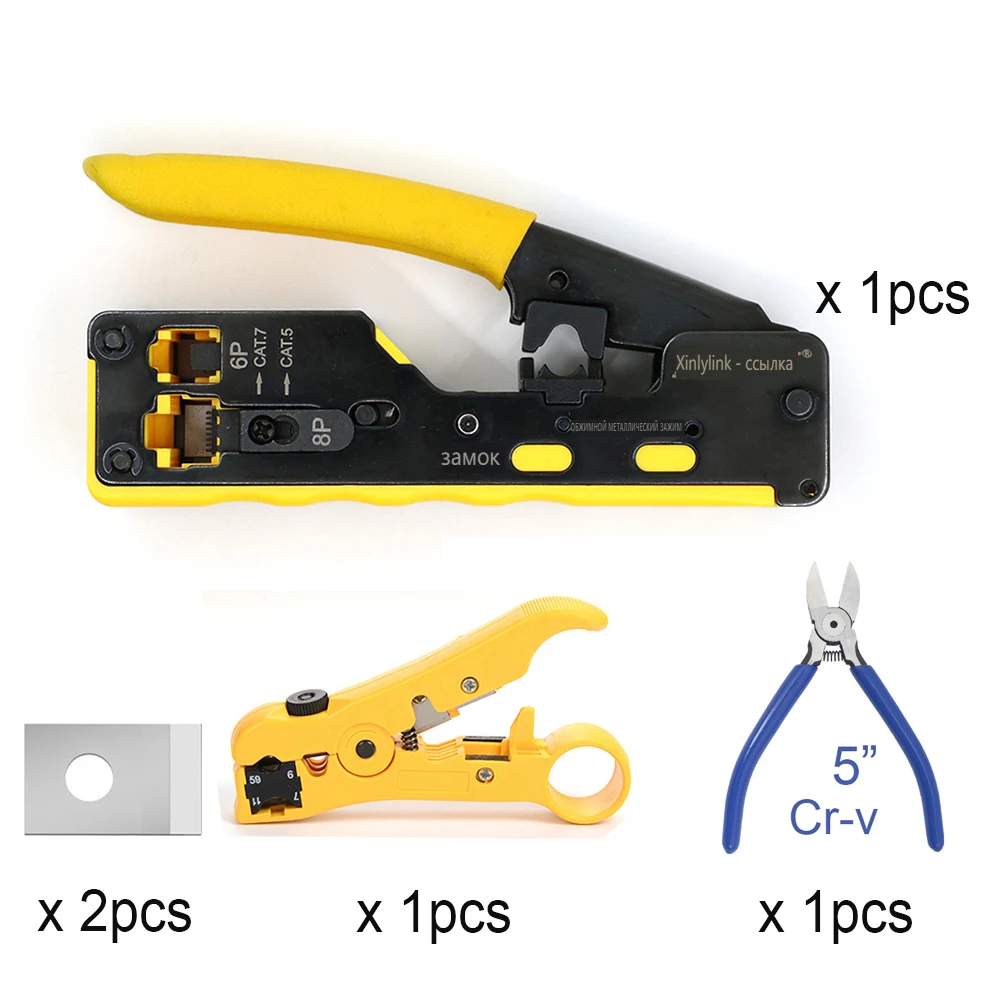 rj45 pliers crimper rg45 cat5 cat6 cat7 CAT8 pass through network crimping tool ethernet cable Stripper networking clamp clip
rj45 pliers crimper rg45 cat5 cat6 cat7 CAT8 pass through network crimping tool ethernet cable Stripper networking clamp clip