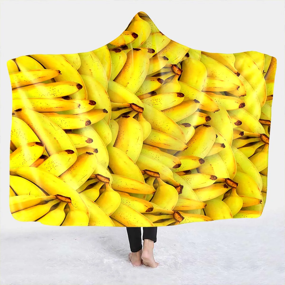 3D Fruit Banana Yellow Hooded Blanket For Adult 130cm X 150 Cm Fleece Wearable Throw Blanket Microfiber Sofa Home Orange Funny
3D Fruit Banana Yellow Hooded Blanket For Adult 130cm X 150 Cm Fleece Wearable Throw Blanket Microfiber Sofa Home Orange Funny