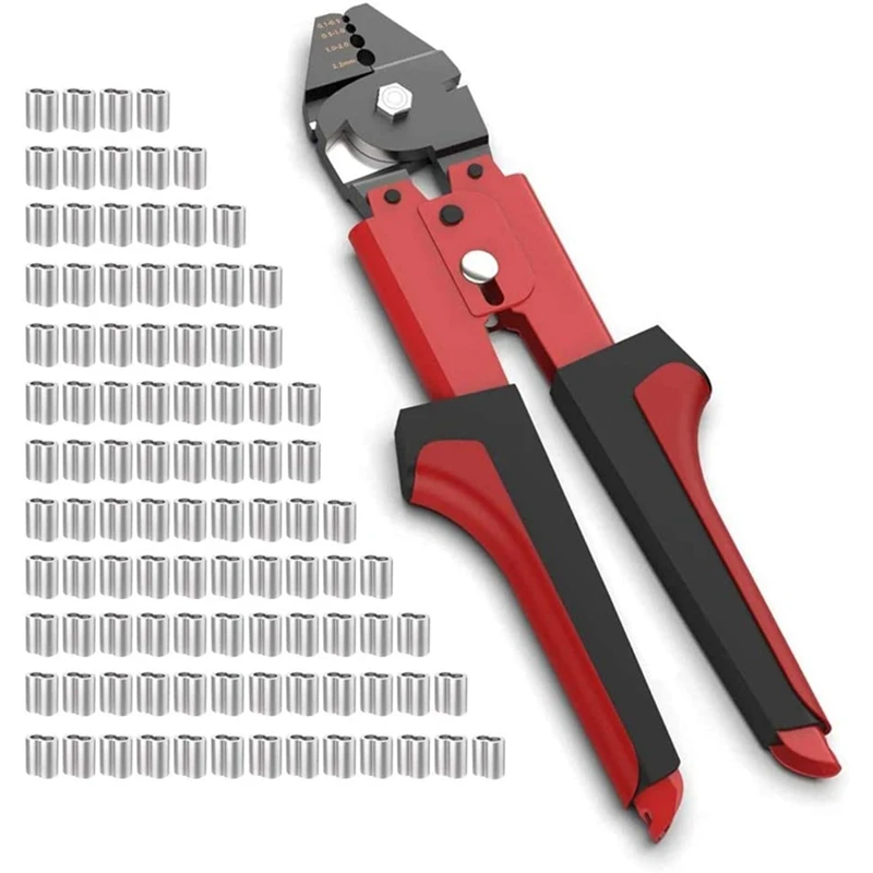 HOT SALE Wire Crimping Tool Hand Crimper 0.1Mm-2.2Mm Fishing Crimping Pliers With 100PCS Double Ferrule Crimping Loop Sleeves Ki
HOT SALE Wire Crimping Tool Hand Crimper 0.1Mm-2.2Mm Fishing Crimping Pliers With 100PCS Double Ferrule Crimping Loop Sleeves Ki