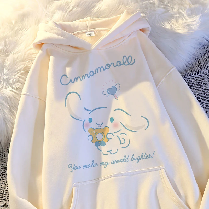 Новинка 2023, стильный свитер Sanrio Cinnamoroll с мультяшным принтом, хлопковая толстовка с капюшоном для девочек, Свободные повседневные осенние толстовки
Новинка 2023, стильный свитер Sanrio Cinnamoroll с мультяшным принтом, хлопковая толстовка с капюшоном для девочек, Свободные повседневные осенние толстовки
