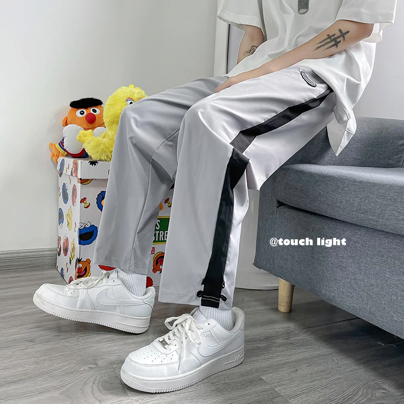 Hybskr Casual Pants for Men Autumn Loose Straight Korean Fashion Side Stripe Trousers Male Large Size Thin Streetwear Pant
Hybskr Casual Pants for Men Autumn Loose Straight Korean Fashion Side Stripe Trousers Male Large Size Thin Streetwear Pant