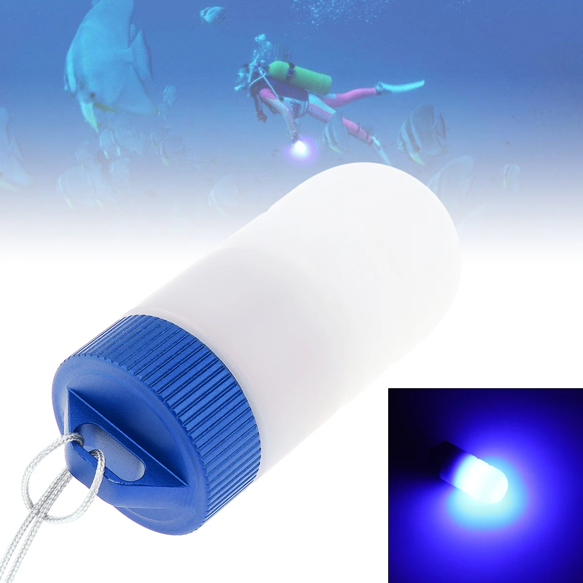 

LED Strobe Marker Diving Signal Light Mini Underwater 200m Scuba Dive Torch Outdoor 200h Duration Waterproof Flashy Safety Lamp