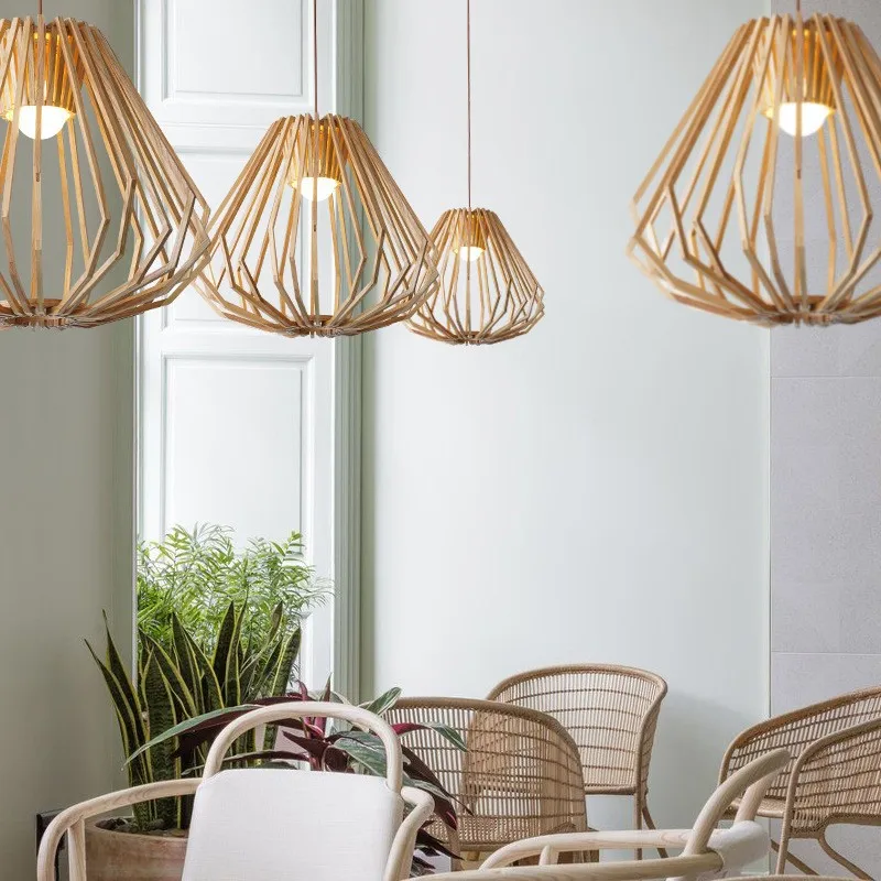 Modern Minimalist Wooden Solid Wood Cage Chandelier For Living Room Dining Art Pendant Lamp Indoor Lighting Home Decor Led Lamps
Modern Minimalist Wooden Solid Wood Cage Chandelier For Living Room Dining Art Pendant Lamp Indoor Lighting Home Decor Led Lamps