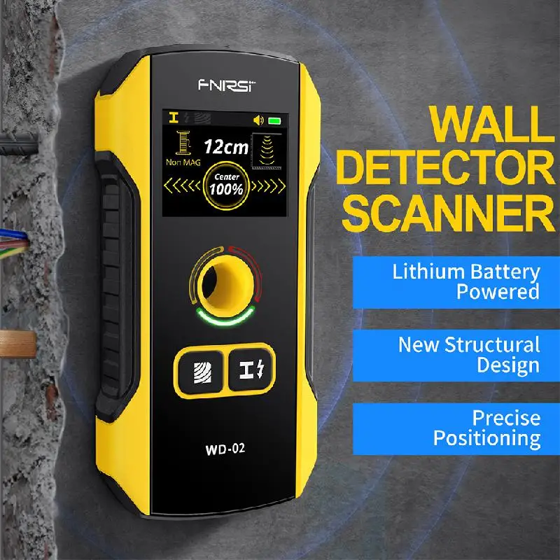 UYANGG WD-02 Metal Detector Wall Scanner AC Live Cable Wires Metal Wood Stud Find with Positioning Hole Wall Detector Tools
UYANGG WD-02 Metal Detector Wall Scanner AC Live Cable Wires Metal Wood Stud Find with Positioning Hole Wall Detector Tools