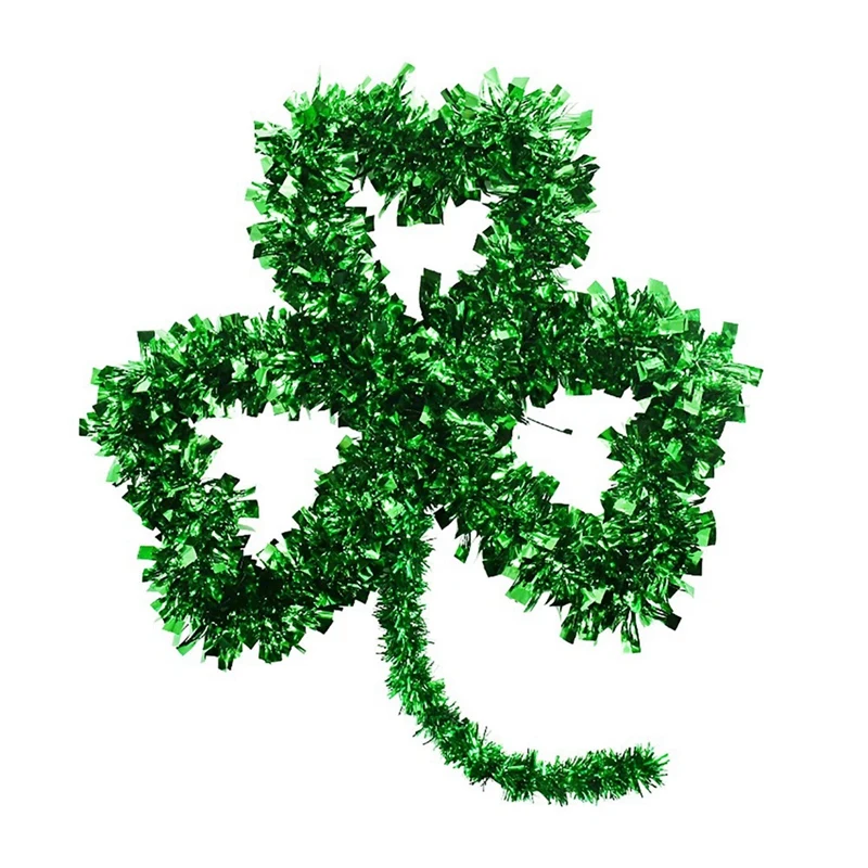 

Зеленая гирлянда на День Св. Патрика, Ирландская дверь и фотосессия, Веселый травяной венок в виде клевера