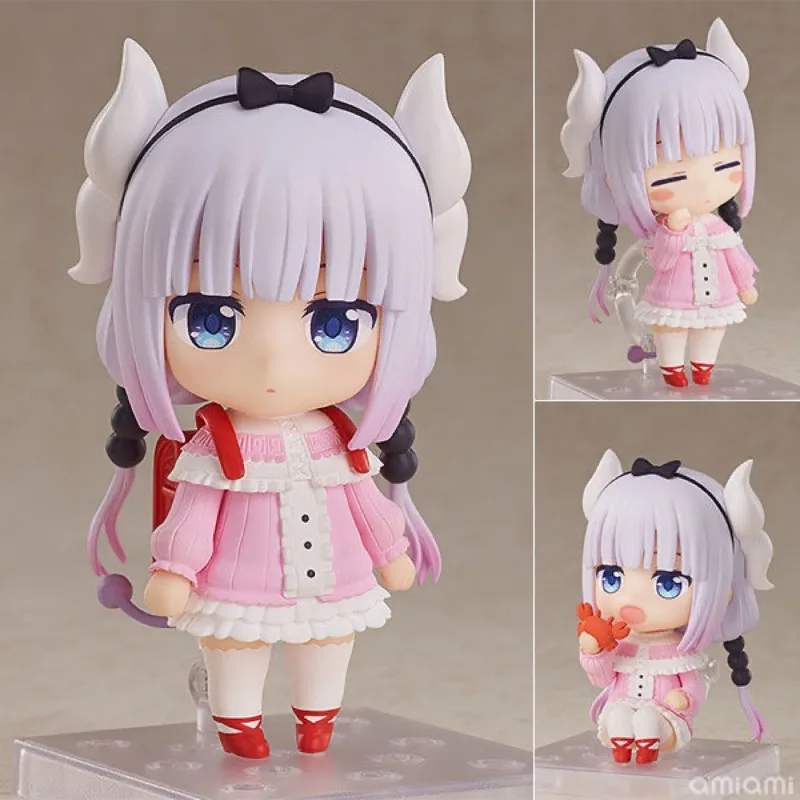 

Miss Kobayashi's Dragon Maid Anime Figures KannaKamui Kawaii Figure Q Version Collection Satute Model Doll Ornament Gift Toy