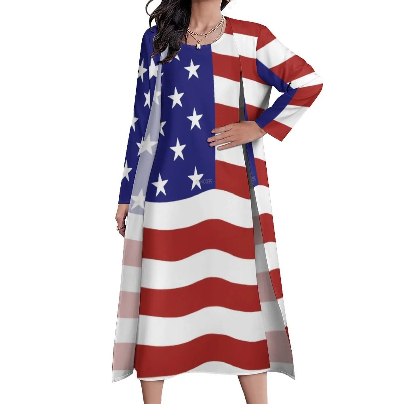 American USA Flag Print Dress July 4th Modern Maxi Dress Two-Piece Custom Bohemia Long Dresses Aesthetic Oversize Vestidos
American USA Flag Print Dress July 4th Modern Maxi Dress Two-Piece Custom Bohemia Long Dresses Aesthetic Oversize Vestidos