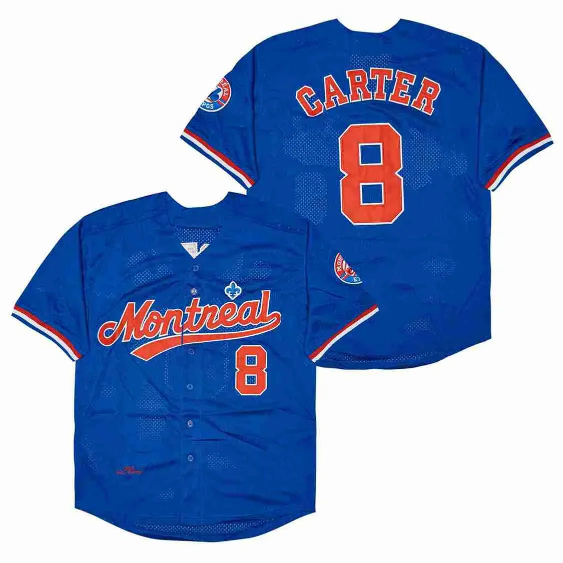 

Baseball Jersey Montreal 8 CARTER 27 GUERRERO 45 MARTINEZ 10 DAWSON Jerseys Sewing Embroidery Sports Outdoor Blue high-quality