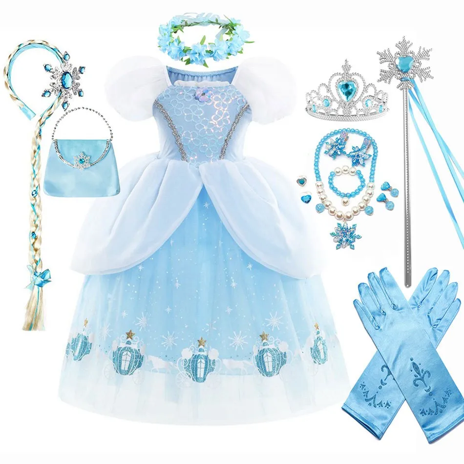Frozen Elsa Dresses for Girls Halloween Costumes Princess Snow Queen Elsa Children Gowns Kid Disfraz Set Cosplay Outfits Party
Frozen Elsa Dresses for Girls Halloween Costumes Princess Snow Queen Elsa Children Gowns Kid Disfraz Set Cosplay Outfits Party