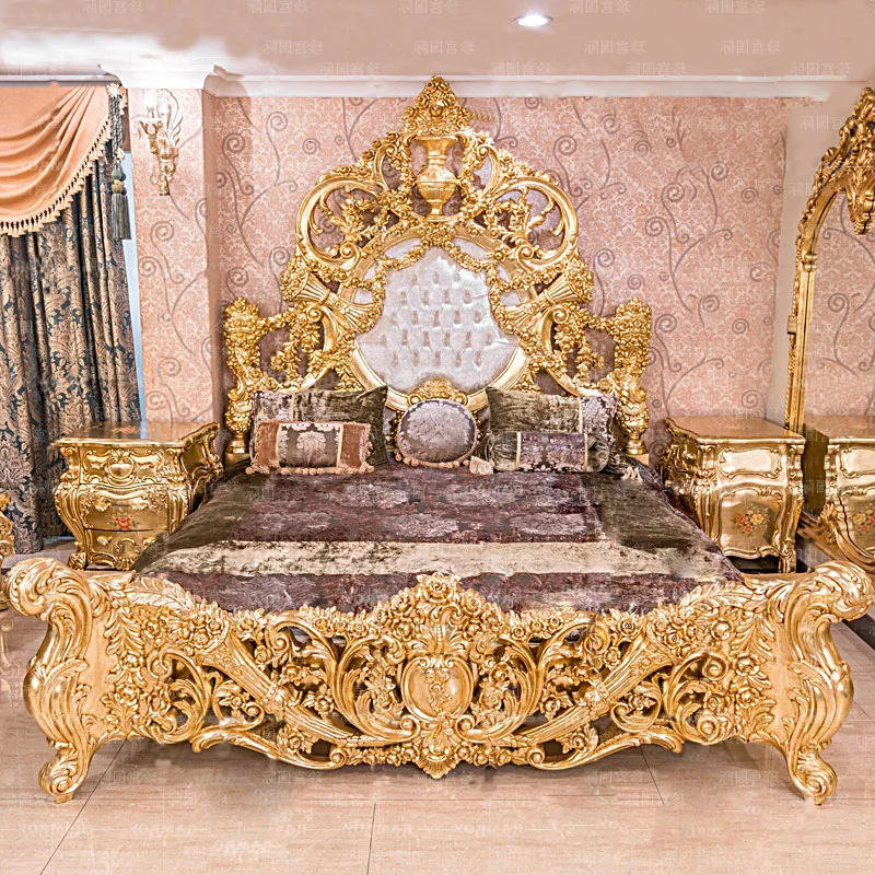 Customized French Luxury Master Bedroom 1.8m Princess Bed European Villa Solid Wood Carved Bed
Customized French Luxury Master Bedroom 1.8m Princess Bed European Villa Solid Wood Carved Bed