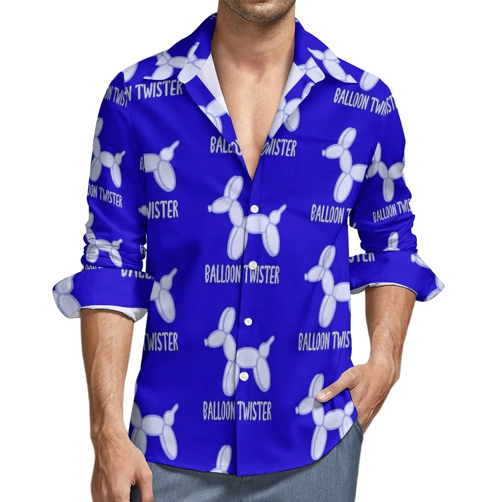 Balloon Twister Shirt Man White And Blue Casual Shirts Spring Street Style Custom Blouses Long Sleeve Trending Oversized Clothes
Balloon Twister Shirt Man White And Blue Casual Shirts Spring Street Style Custom Blouses Long Sleeve Trending Oversized Clothes