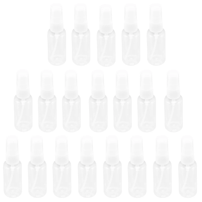 

20 PCS 30 Ml(1Oz) Clear Plastic Mist Spray Bottle,Transparent Travel Bottle,Portable Refillable Spray Sprayer Bottle For Travel,
