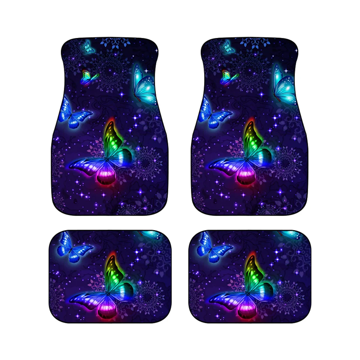 Blue starry sky butterfly printed car interior accessories, shiny car carpets, all-weather floor mats suitable for cars, SUVs, t
Blue starry sky butterfly printed car interior accessories, shiny car carpets, all-weather floor mats suitable for cars, SUVs, t
