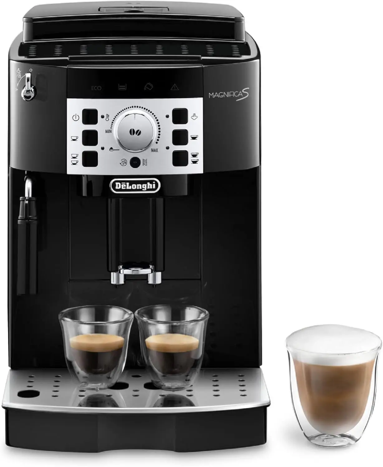 

De'Longhi Magnifica S ECAM22.110.B, Coffee Maker with with Milk Frother, Automatic Espresso Machine with 2 Hot Coffee