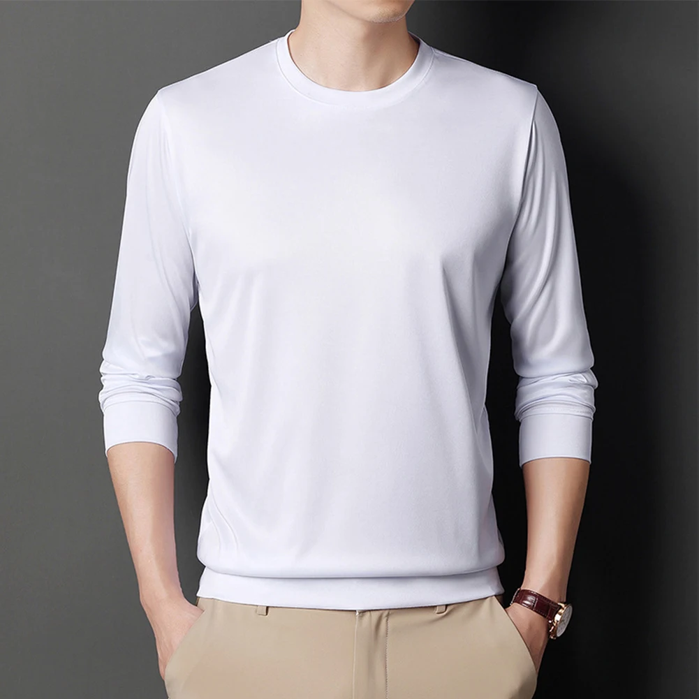 Mens Solid Color T Shirt O Neck Long Sleeve Tee Casual Loose Top Shirt Autumn Basic Tees Men's Clothing Four Seasons All-match
Mens Solid Color T Shirt O Neck Long Sleeve Tee Casual Loose Top Shirt Autumn Basic Tees Men's Clothing Four Seasons All-match